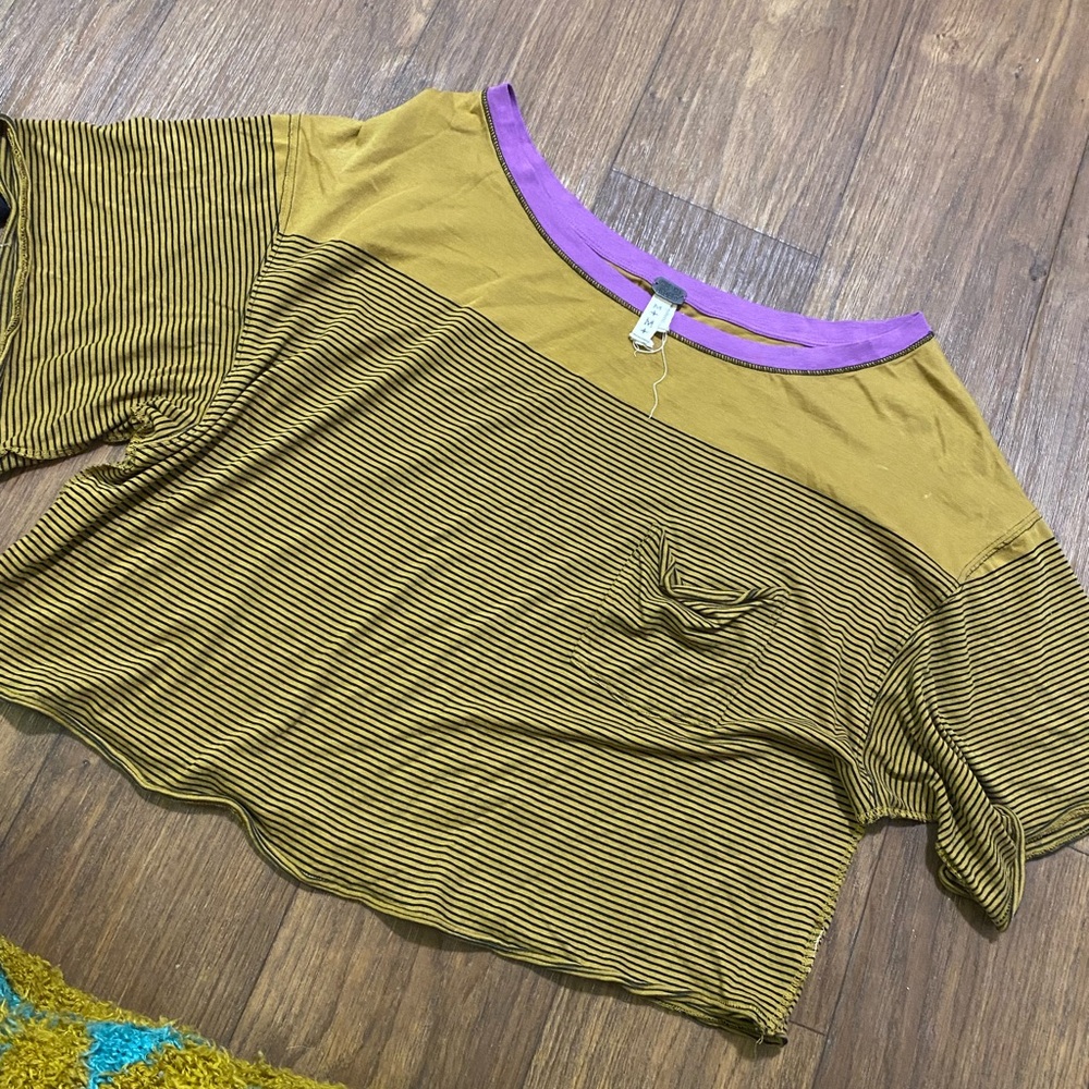FREE PEOPLE TEE crop oversize
